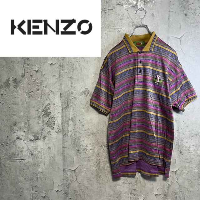 KENZO(ケンゾー)の【KENZO】vintage ポロシャツ　希少　BIGサイズ　モード　菅田将暉 メンズのトップス(ポロシャツ)の商品写真