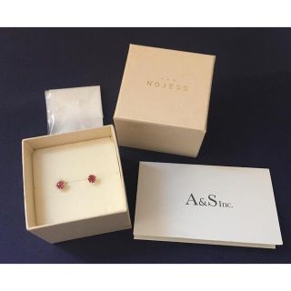 ノジェス(NOJESS)のNOJESS K10 ローズカットルビーピアス(ピアス)