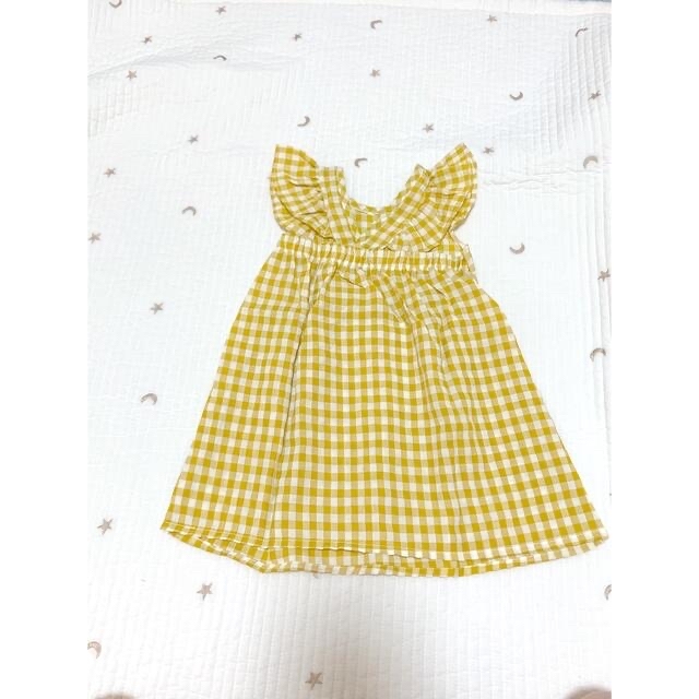 【新品】95〜100cm チェック　ワンピース　サマードレス　キッズ　女の子 キッズ/ベビー/マタニティのキッズ服女の子用(90cm~)(ワンピース)の商品写真