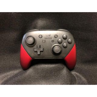 ニンテンドースイッチ(Nintendo Switch)の【極美品】Nintendo Switch PROコントローラー カスタムレッド(その他)