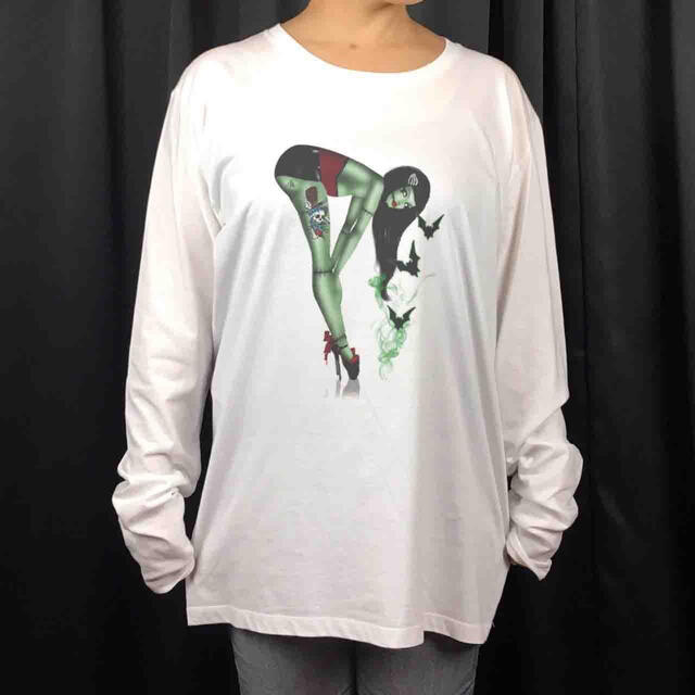 新品 セクシー タトゥー ゾンビ ゴシック モンスター ガール ロンT
