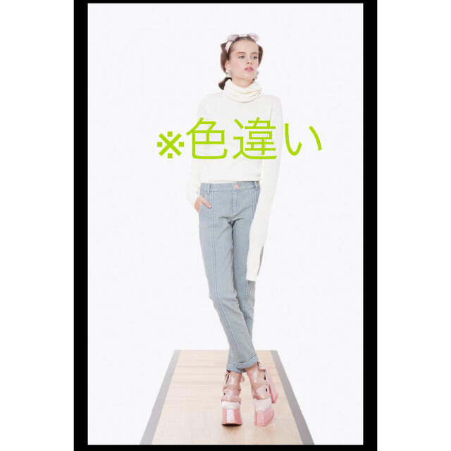 PAMEO POSE(パメオポーズ)のkey board denim pants ブラックデニム　サンプル品 レディースのパンツ(デニム/ジーンズ)の商品写真