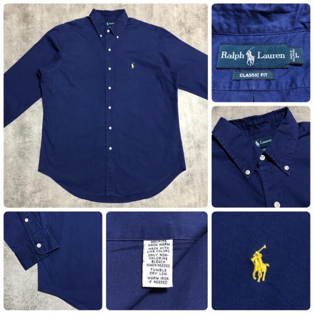 Ralph Lauren(ラルフローレン)のラルフローレン☆ワンポイント刺繍ロゴチノボタンダウンシャツ 90s メンズのトップス(シャツ)の商品写真