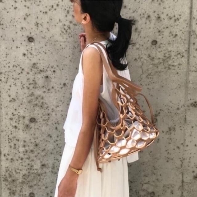 DEUXIEME CLASSE(ドゥーズィエムクラス)のedit & co. 2way Mesh Bag  キャラメル レディースのバッグ(ショルダーバッグ)の商品写真