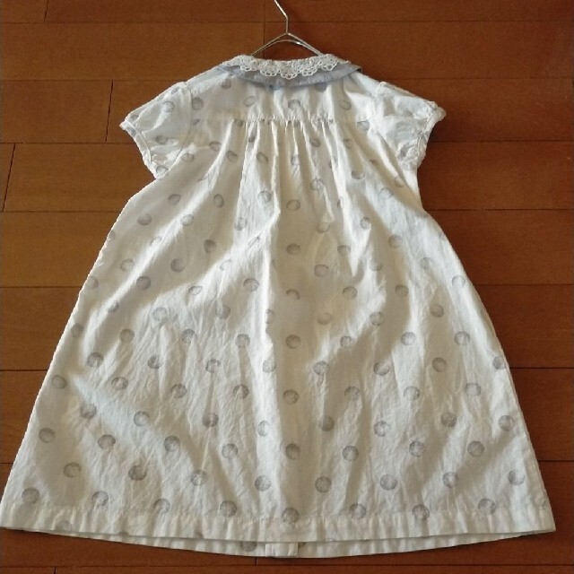 Seraph(セラフ)のSeraph レース襟 ドット柄 ワンピース キッズ/ベビー/マタニティのキッズ服女の子用(90cm~)(ワンピース)の商品写真