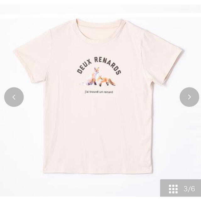 しまむら(シマムラ)のMサイズ　キツネTシャツ　しまむら　velle レディースのトップス(Tシャツ(半袖/袖なし))の商品写真