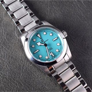腕時計 メンズ レディース ユニセックス 36mm 細い シンプル 水色の