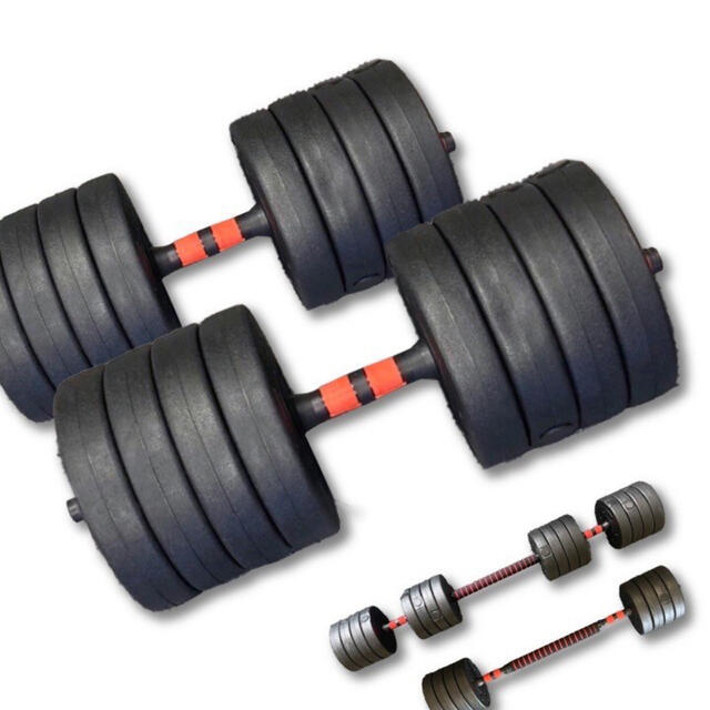 新品 ダンベル 50kg 25kg 2個セット バーベル 可変式 多段階調節可能の
