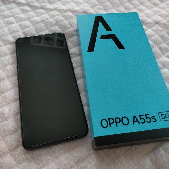 OPPO A55s  ブラック Simフリー スマホ androi