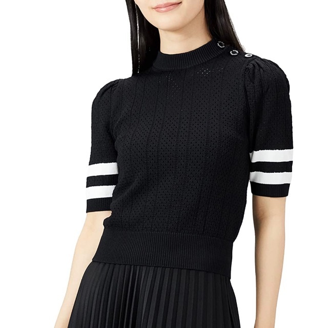 DOUBLE STANDARD CLOTHING - 【新品未使用】2022SS今期　DSC / 透かし編みパフスリーブニット　38