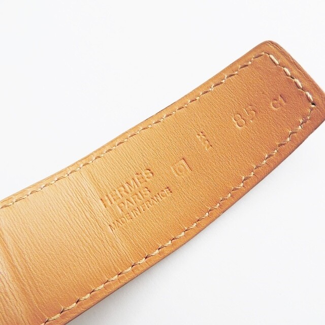 エルメス ベルト - オーストリッチ×レザー - ベルト