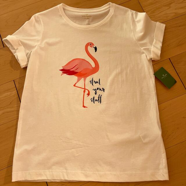 kate spade new york(ケイトスペードニューヨーク)のケイトスペイド　フラミンゴTシャツ新品タグ付き レディースのトップス(Tシャツ(半袖/袖なし))の商品写真