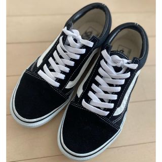 ヴァンズ(VANS)のvans レディース　スニーカー　25㎝　黒(スニーカー)