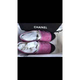 シャネル(CHANEL)のシャネルエスパードトレイユ美品(スリッポン/モカシン)