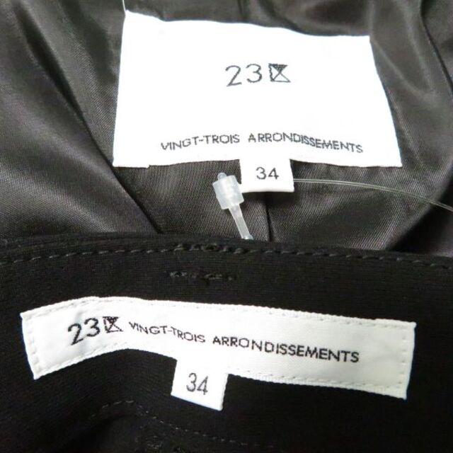 23区(ニジュウサンク)の23区 スーツ ブラック系 34 パンツ ノーカラー AM3218B18 レディースのフォーマル/ドレス(スーツ)の商品写真