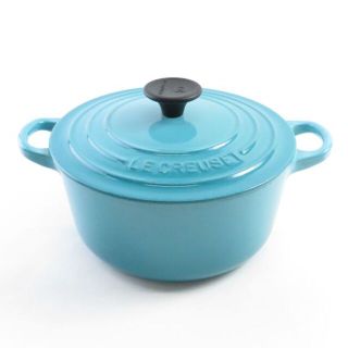 ルクルーゼ(LE CREUSET)のルクルーゼ ココットロンド 18 両手鍋 1点 カリビアンブルー SY3580S(鍋/フライパン)