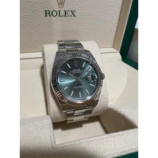 ロレックス(ROLEX)の【新品未使用】ロレックス デイトジャスト41 ミントグリーン126334 (腕時計(アナログ))