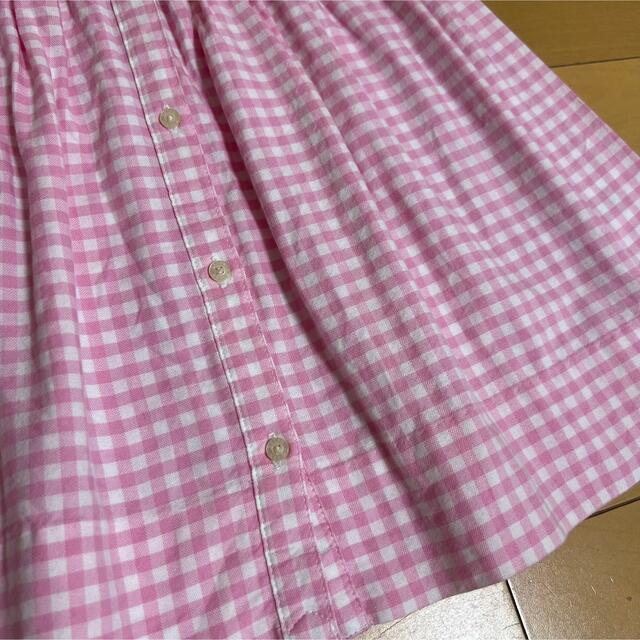 Ralph Lauren(ラルフローレン)のRALPH LAURENラルフローレン ピンクギンガチェックワンピース 90cm キッズ/ベビー/マタニティのキッズ服女の子用(90cm~)(ワンピース)の商品写真