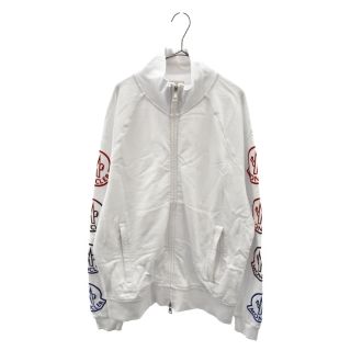 MONCLER モンクレール 21AW GRADATION LOGO ZIP UP SWEATSHIRT G20918G00047 グラデーションロゴ  ジップアップスウェットトレーナー ホワイト