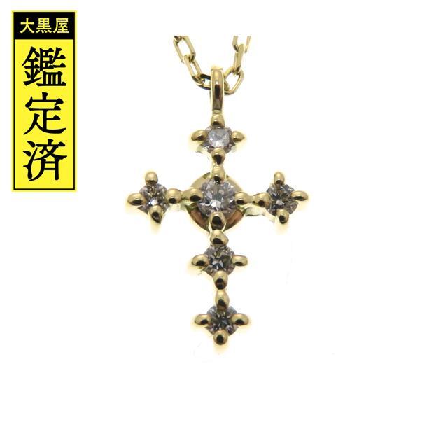 AHKAH(アーカー)のAHKAH　クロスネックレス　K18　ダイヤ0.02ct　0.8g　【205】 レディースのアクセサリー(ネックレス)の商品写真