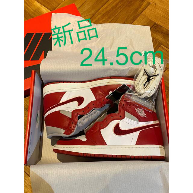 NIKE(ナイキ)のナイキ NIKE ジョーダン1 ハイ　OG バーシティレッドW24.5cm エンタメ/ホビーのエンタメ その他(その他)の商品写真