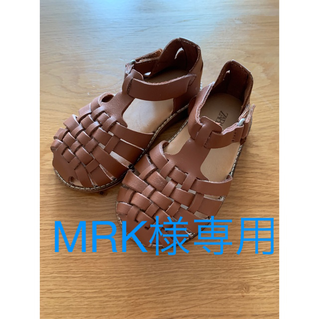 ZARA KIDS(ザラキッズ)の【新品未使用】ZARA kids レザーサンダル 13cm キッズ/ベビー/マタニティのベビー靴/シューズ(~14cm)(サンダル)の商品写真