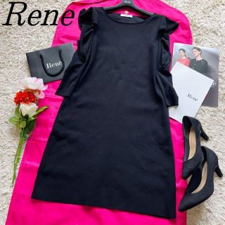 Rene(René) ニットワンピースの通販 300点以上 | ルネを買うならラクマ ネット割引品 ルネのニットワンピースです。 ひざ丈ワンピース
