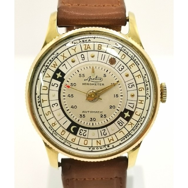【即日発送】 Arctos　アルクトス　horometer　アンティーク50年代　自動巻き時計 腕時計(アナログ)
