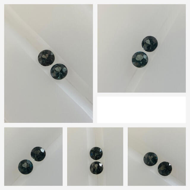 (R0726-5)『ペアルース』天然ベキリーブルーガーネット 2-0.058ct 2