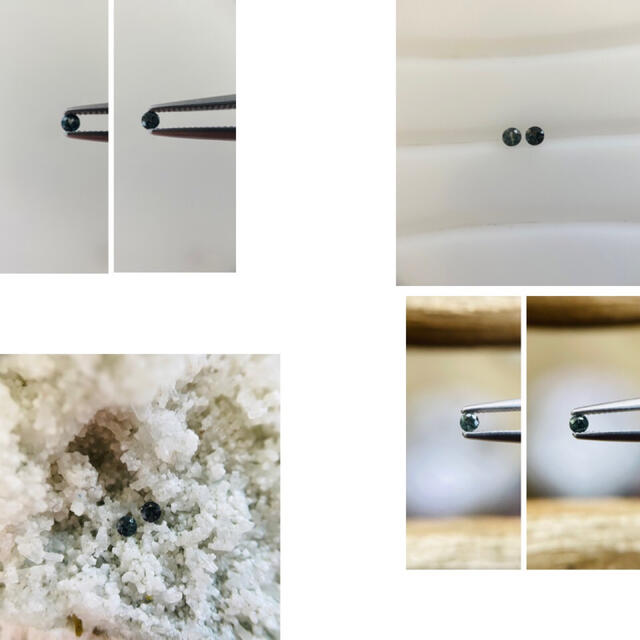 (R0726-5)『ペアルース』天然ベキリーブルーガーネット 2-0.058ct 3