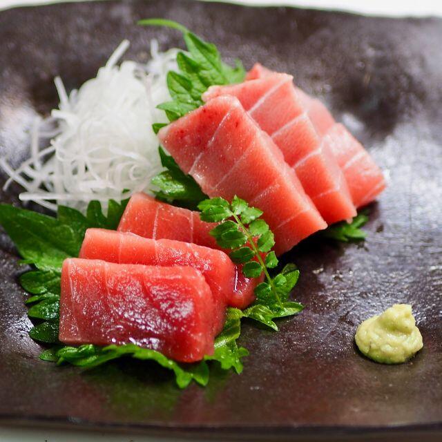 鮨屋と作った天然本マグロ三色丼セット(中トロ、赤身、希少部位)各130g