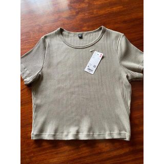 ユニクロ(UNIQLO)のユニクロ リブ クロップドt(Tシャツ(半袖/袖なし))