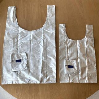 バグゥ(BAGGU)の美品◎2枚セット◎シルバー　バグゥ　BAGGU 大、小　エコバッグ(エコバッグ)