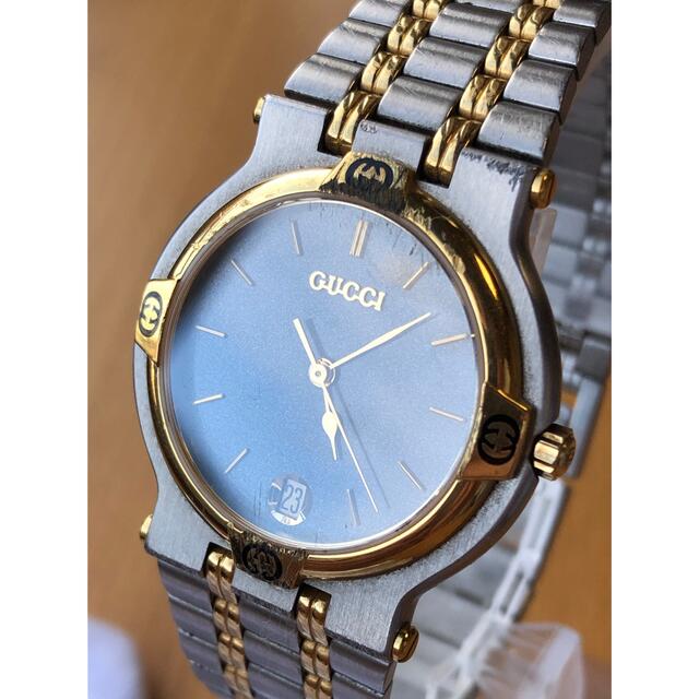 GUCCI グッチ クォーツ デイト【9000M】【動作状況:良好】メンズ GUCCI グッチ クォーツ デイト【9000M】【動作状況:良好】メンズ