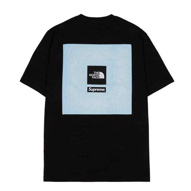 Supreme North Face Bandana Tee 黒M メンズのトップス(Tシャツ/カットソー(半袖/袖なし))の商品写真