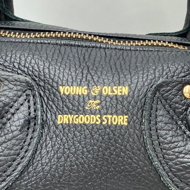 YOUNG&OLSEN(ヤングアンドオルセン)のYOUNG&OLSEN 2way ミニボストンバッグ ブラック ショルダー付き レディースのバッグ(ハンドバッグ)の商品写真