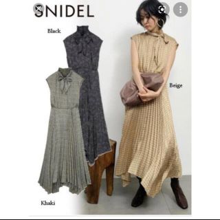 スナイデル(SNIDEL)のsnidel モノグラムノースリーブワンピース(ロングワンピース/マキシワンピース)