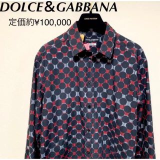 ドルチェアンドガッバーナ(DOLCE&GABBANA)のDOLCE&GABBANA ジオメトリック 総柄 シャツ L(シャツ)