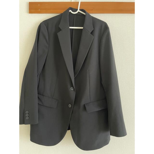 UNIQLO(ユニクロ)のUNIQLO 感動ジャケット　2022春モデル　黒　サイズXL レディースのジャケット/アウター(テーラードジャケット)の商品写真