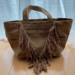 アリシアスタン(ALEXIA STAM)のV Fringe Small Tote Bag Dark Mocha(トートバッグ)