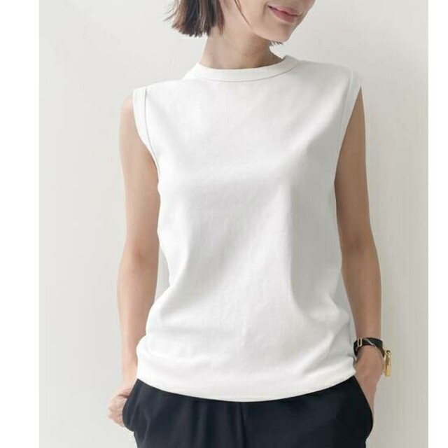 GOOD GRIEF グッドグリーフCrew Neck Nosleeve Top