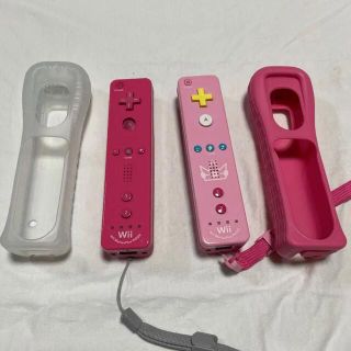 ウィー(Wii)のNintendo RVL-A-CMP & Pink(ピーチバージョン)(家庭用ゲーム機本体)