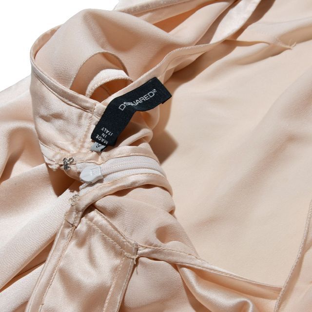 DSQUARED2(ディースクエアード)の d2 ディースクエアード  シルク 背中開きドレス ワンピース 40    レディースのフォーマル/ドレス(ミディアムドレス)の商品写真