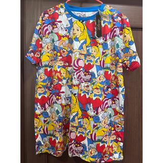 ディズニー(Disney)の新品 ディズニー 不思議の国のアリス アメリカ版 総柄Tシャツ XL(Tシャツ(半袖/袖なし))
