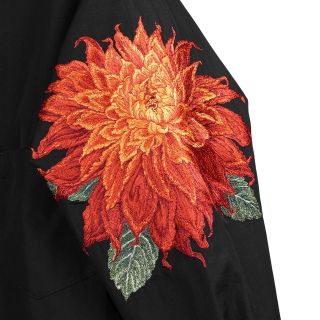 Yohji Yamamoto - yohjiyamamoto pourhomme 22ss ダリア刺繍シャツの