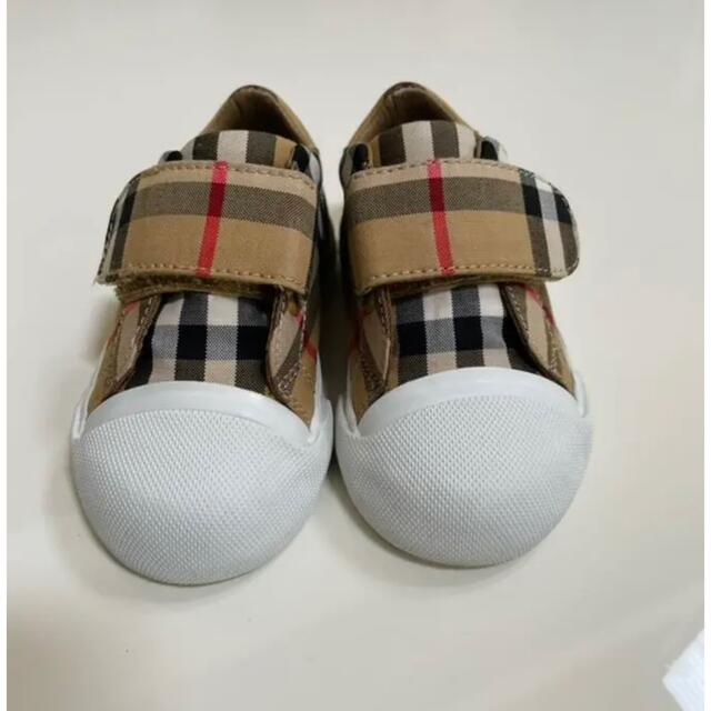 BURBERRY(バーバリー)の【正規品】極美品　バーバリー　ヴィンテージチェックコットンスニーカー キッズ/ベビー/マタニティのベビー靴/シューズ(~14cm)(スニーカー)の商品写真