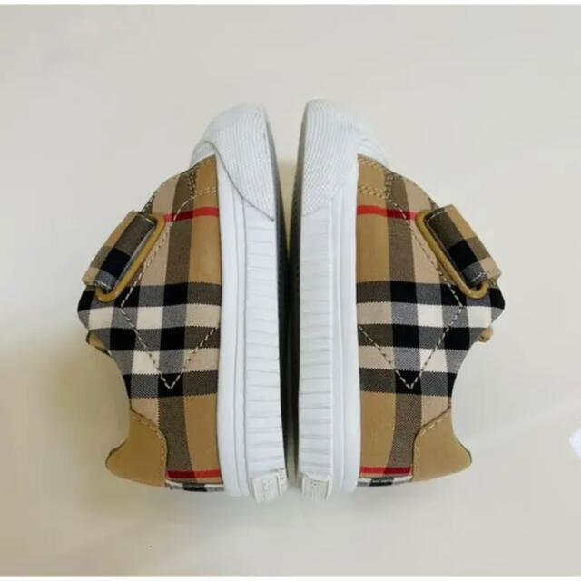 BURBERRY(バーバリー)の【正規品】極美品　バーバリー　ヴィンテージチェックコットンスニーカー キッズ/ベビー/マタニティのベビー靴/シューズ(~14cm)(スニーカー)の商品写真