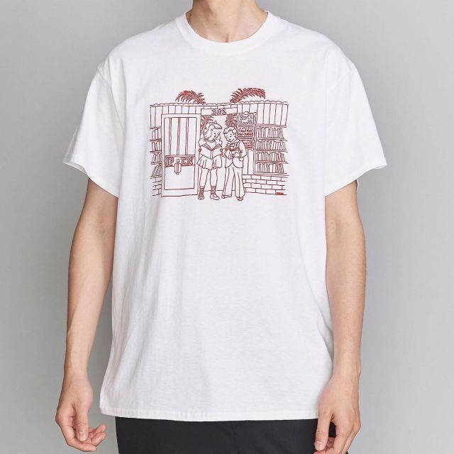 BEAUTY&YOUTH UNITED ARROWS(ビューティアンドユースユナイテッドアローズ)の新品 アメリカ製 LA BART`S BOOKS デザイン Tシャツ　M メンズのトップス(Tシャツ/カットソー(半袖/袖なし))の商品写真