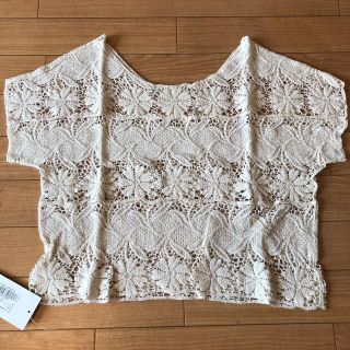 フィフス(fifth)のfifth フラワー刺繍ブラウス　ベージュ(シャツ/ブラウス(半袖/袖なし))