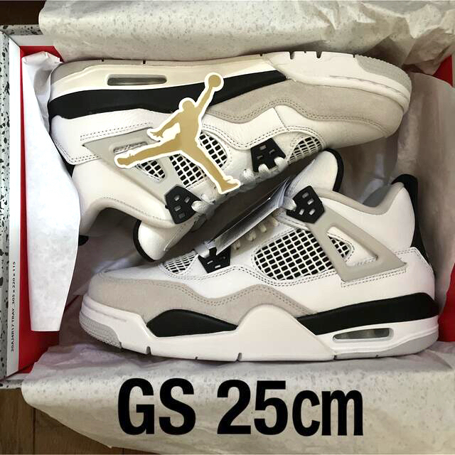 Nike GS Air Jordan 4 Military Black 25㎝